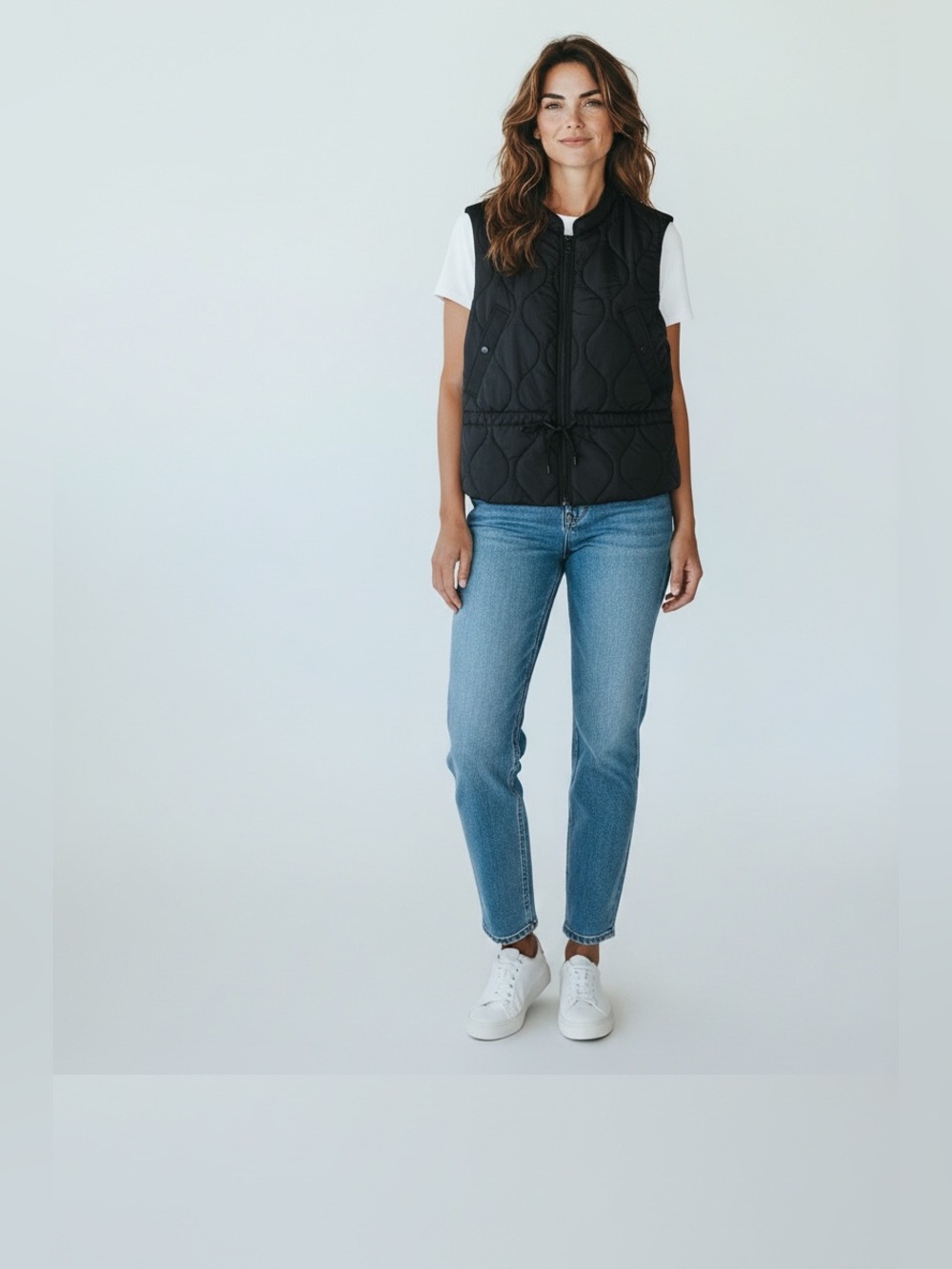 Marc New York Quilted Black Puffer Women’s Vest Size Medium NWT